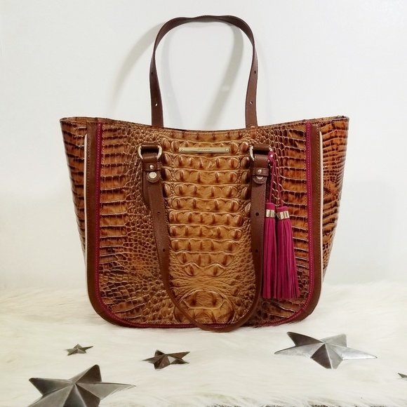 Brahmin Handbags - SOLD Brahmin Medium Lena Tote Toasted Almond Hayes